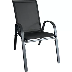 Kerti szék, ST Leisure Equipment Leq Karen, fekete, 56 x 68 x 93 cm, időjárásálló, UV-álló