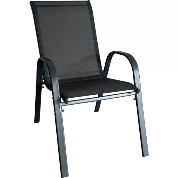 Kerti szék, ST Leisure Equipment Leq Karen, fekete, 56 x 68 x 93 cm, időjárásálló, UV-álló