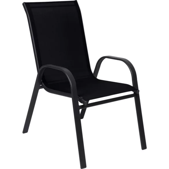 Kerti szék, ST Leisure Equipment Leq Karen, fekete, 56 x 68 x 93 cm, időjárásálló, UV-álló