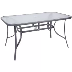 LEQ GREGORY ShadowGray kerti asztal - 140x80x72 cm