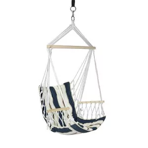 Függőszék, ST Leisure Equipment Craig, kék, 100 x 50 cm, pamut, fa merevítés, teherbírás: 150 kg
