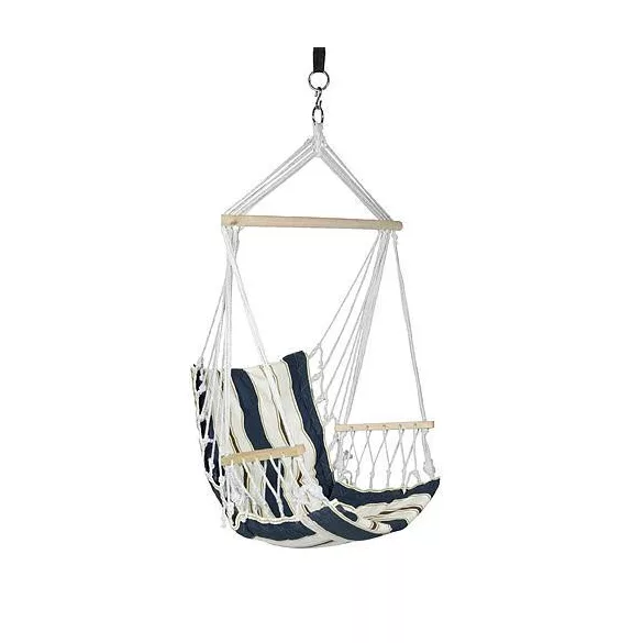 Függőszék, ST Leisure Equipment Craig, kék, 100 x 50 cm, pamut, fa merevítés, teherbírás: 150 kg