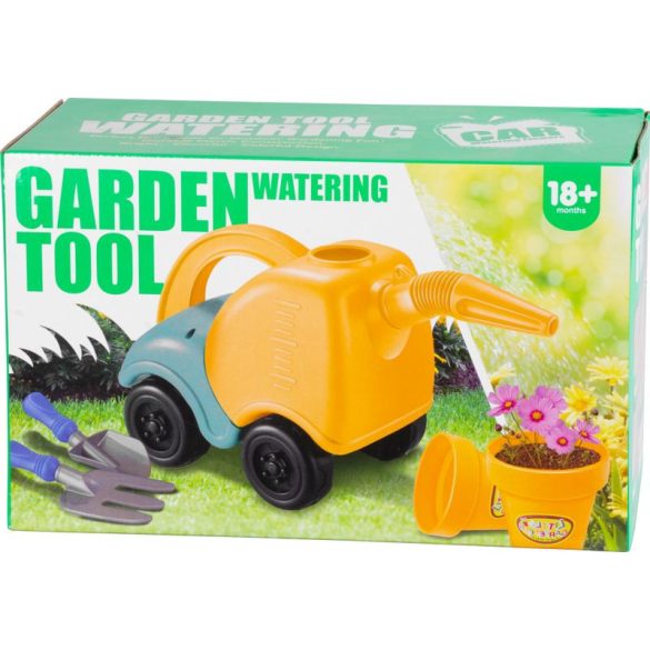 Homokozó játékkészlet, Strend Pro, 5 db, öntözőkannával, lapáttal, villával és 2 pohárral, gyermekeknek, homokozóhoz és strandhoz