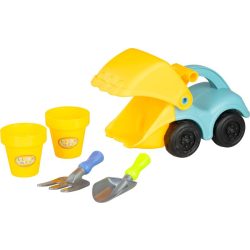   Homokozó játékkészlet, Strend Pro, 5 db, markológéppel, 2 pohárral, lapáttal és villával, gyerekeknek, homokozóhoz és strandhoz, könnyen hordozható