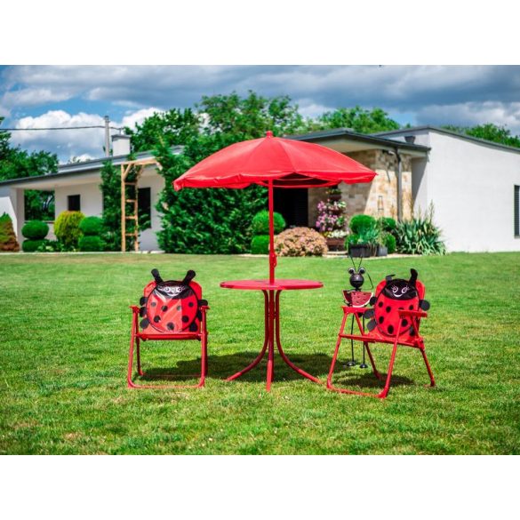LEQ MELISENDA Mariquita kerti bútor szett napernyővel - katicabogár