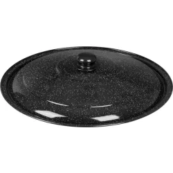   Fedő bográcshoz, MagicHome, 12 l, 39 cm, fényes fekete, zománcozott acél, hőálló, könnyen tisztítható