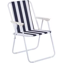   Kempingszék, ST Leisure Equipment, sötétkék/fehér, 53 x 55 x 73 cm, összecsukható, acél váz, Oxford 600D szövet