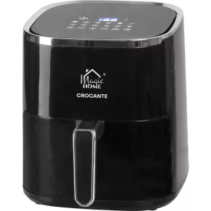 Air Fryer forrólevegős sütő, MagicHome Crocante, 5 l, fekete, 12 sütési mód, beépített időzítő, egészséges sütés, minimális olajjal, 1450 W
