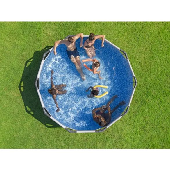 BESTWAY Steel Pro Max csővázas medence szett, 305 x 76 cm, papírszűrős, vízkapacitás 4678 l (56408)