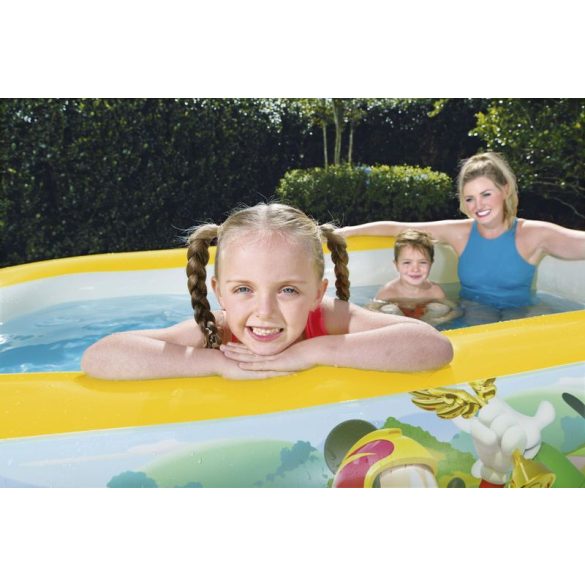 BESTWAY, 91008, Mickey Mouse, felfújható gyermekmedence, 2,62 x 1,75 x 0,51 m