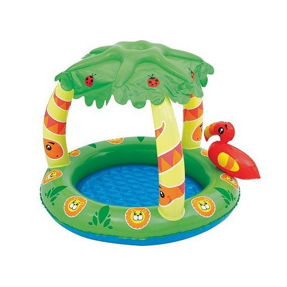 BESTWAY, 52179 kis medence, gyerek, 99x91x71 cm, Friendly Jungle Play Pool, felfújható