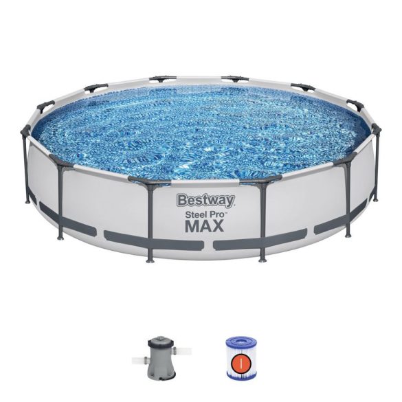 Bestway® Steel Pro MAX medence, 56416, szűrő, szivattyú, 3,66 x 0,76 m
