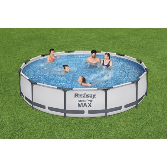 BESTWAY Steel Pro Max csővázas medence szett, 366 x 76 cm, papírszűrős, vízkapacitás 6473 l (56416)
