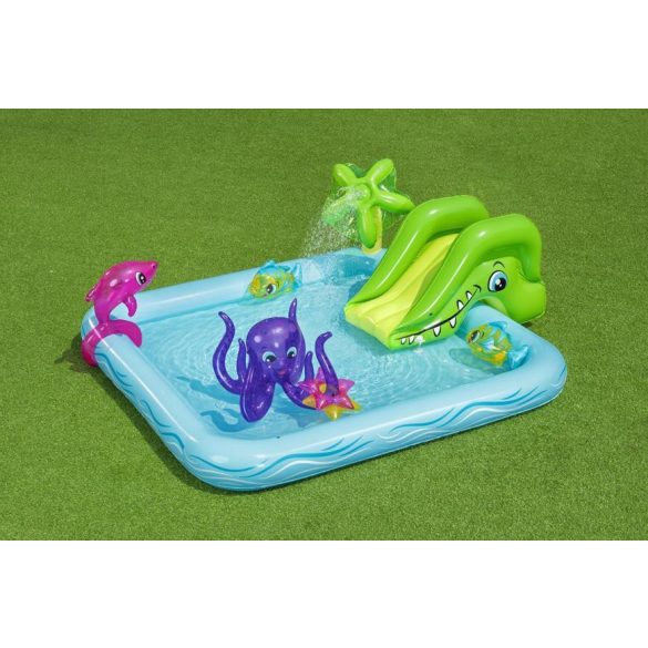 BESTWAY, 53052, Fantastic Aquarium, felfújható kis gyermekmedence, 2,39 x 2,06 x 0,86 m