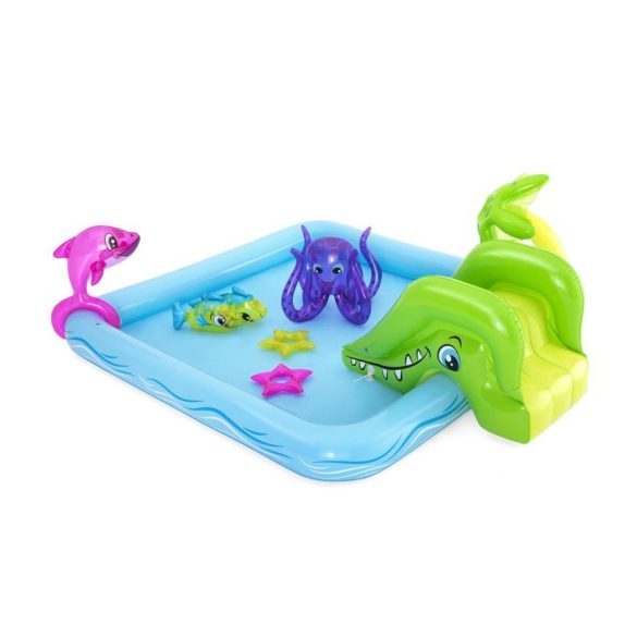 BESTWAY, 53052, Fantastic Aquarium, felfújható kis gyermekmedence, 2,39 x 2,06 x 0,86 m