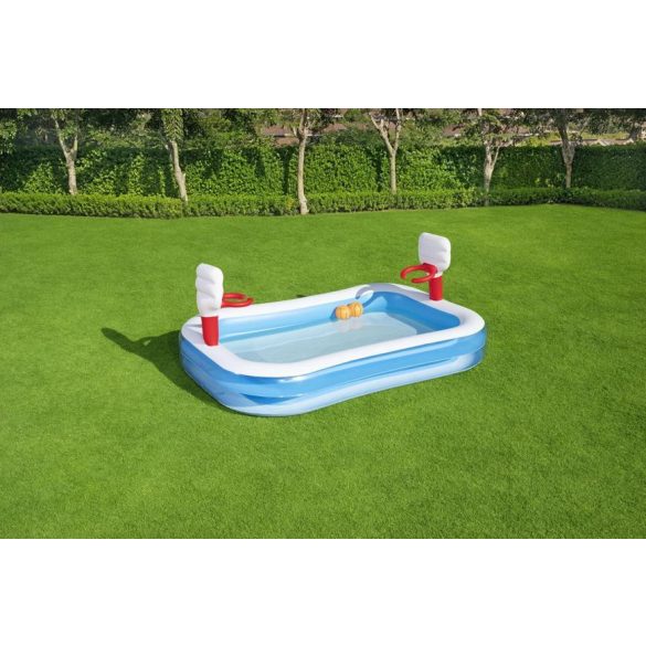 Bestway® 54122, Basketball, felfújható gyermekmedence, 2,51 x 1,68 x 1,02 m