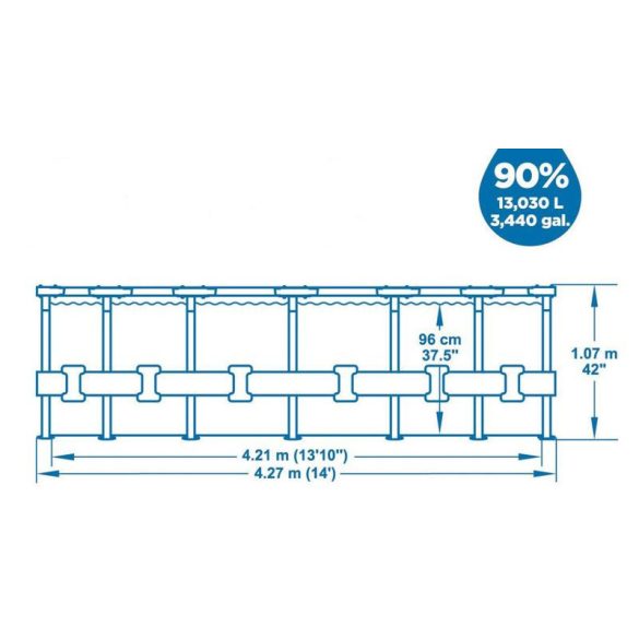 BESTWAY Steel Pro MAX Set medence 427cm x 107cm (56950)