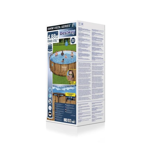 BESTWAY Steel Pro MAX Set medence D4,88m x 122cm (56121)