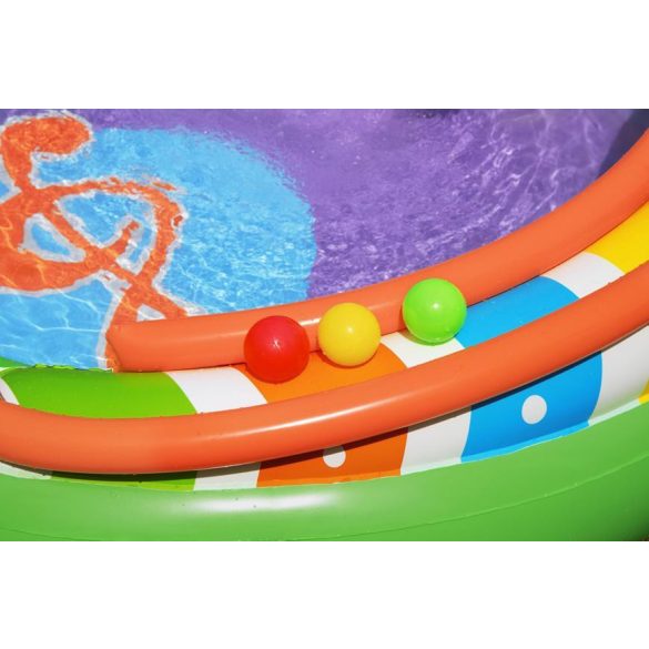 Bestway® 53117, Sing 'n Splash, felfújható gyermekmedence, 2,95 x 1,90 x 1,37 m