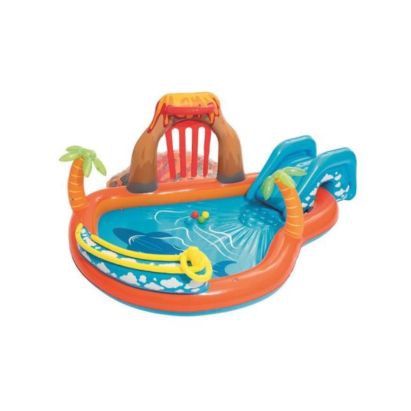 Bestway® 53069, Lava Lagoon, felfújható gyermekmedence, 2,65 x 2,65 x 1,04 m