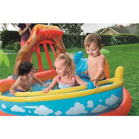 Bestway® 53069, Lava Lagoon, felfújható gyermekmedence, 2,65 x 2,65 x 1,04 m