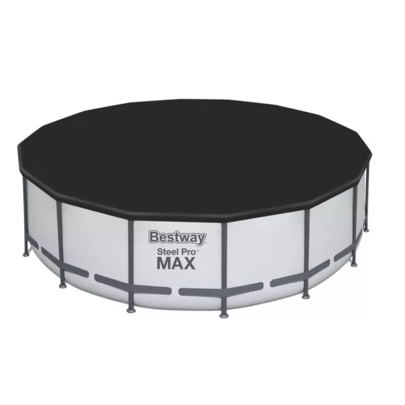 BESTWAY Steel Pro Max csővázas medence szett, 488 x 122 cm, papírszűrős, létrával, takaróponyvával (5612Z)