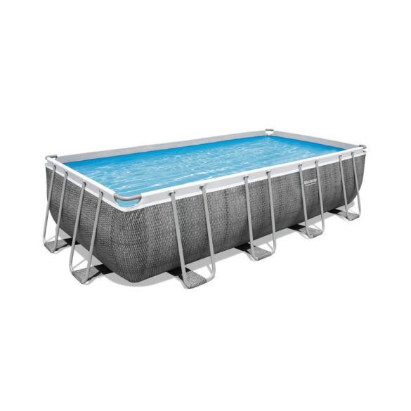 BESTWAY Power Steel téglalap alakú medence szett, 488 x 244 x 122 cm (56996)