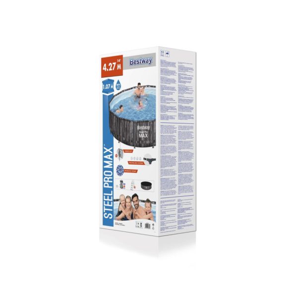 BESTWAY Steel Pro Max fémvázas medence szett, 427 x 107 cm (5614Z)