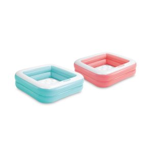 INTEX 57100, Play box, felfújható sokszínű gyermekmedence, 0,86 x 0,86 x 0,25 m