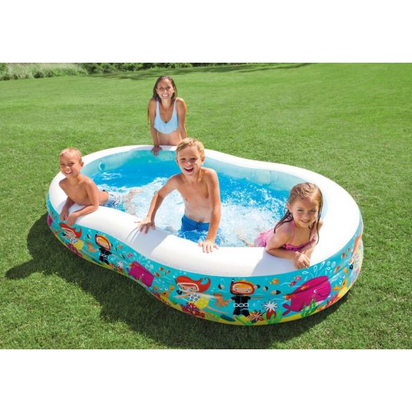 INTEX 56490, Seashore felfújható gyermekmedence, 2,62 x 1,60 x 0,46 m