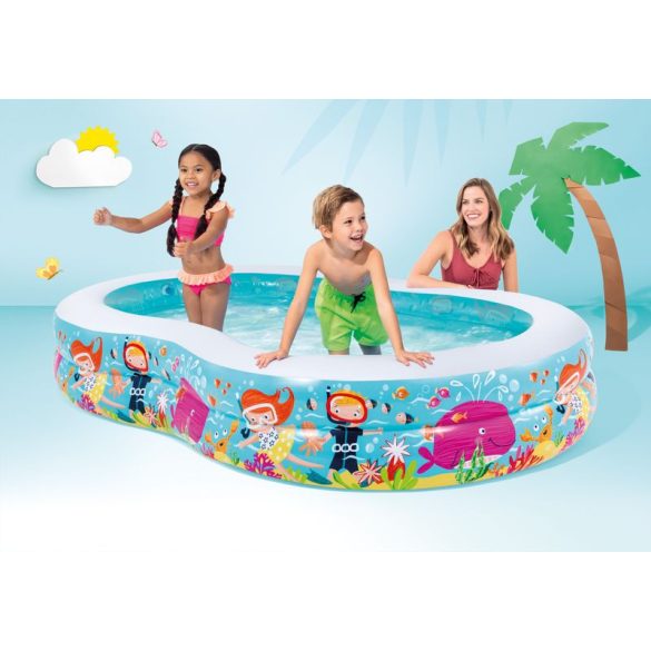 INTEX 56490, Seashore felfújható gyermekmedence, 2,62 x 1,60 x 0,46 m