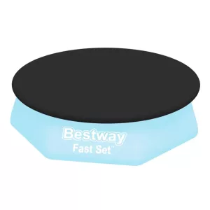 Medence védőtakaró, BESTWAY FlowClear, fekete, 2,44 m, polietilén (PE) (58032)