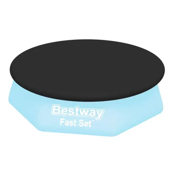 Medence védőtakaró, BESTWAY FlowClear, fekete, 2,44 m, polietilén (PE) (58032)