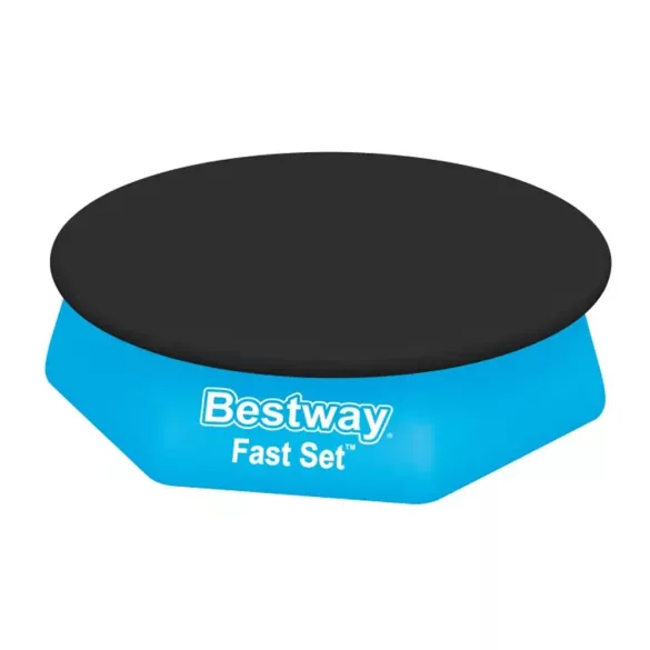Medence védőtakaró, BESTWAY FlowClear, fekete, 2,44 m, polietilén (PE) (58032)