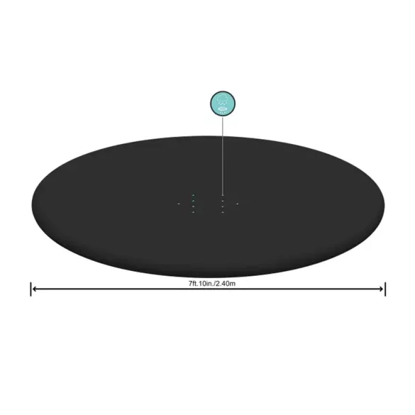 Medence védőtakaró, BESTWAY FlowClear, fekete, 2,44 m, polietilén (PE) (58032)