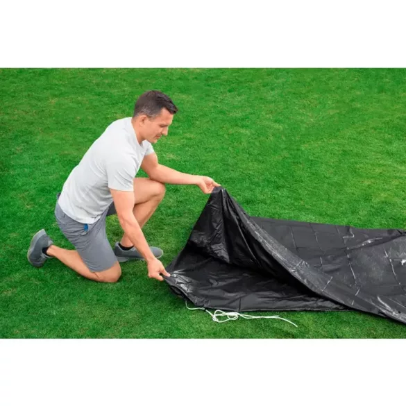 Medence védőtakaró, BESTWAY FlowClear, fekete, 3,96 mm (58292)