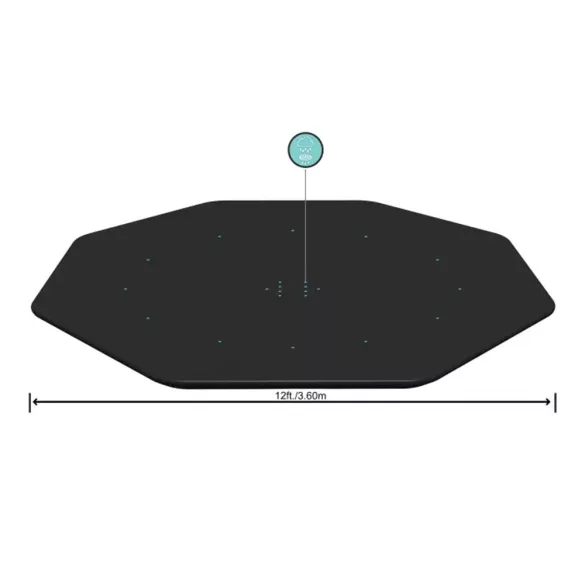 Medence védőtakaró, BESTWAY FlowClear, fekete, 3,96 mm (58292)