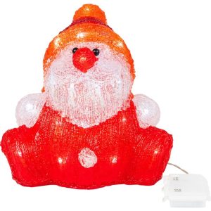 MagicHome karácsonyi dekoráció, Mikulás, 30 LED, időzítő, IP44, 24 x 21 x 24 cm