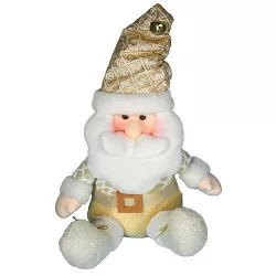   MagicHome karácsonyi dekoráció, Mikulás szobor, poliészter–fém–műanyag, 30 cm