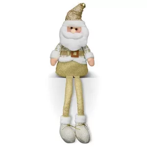 MagicHome karácsonyi dekoráció, Mikulás szobor, poliészter–fém–műanyag, 60 cm