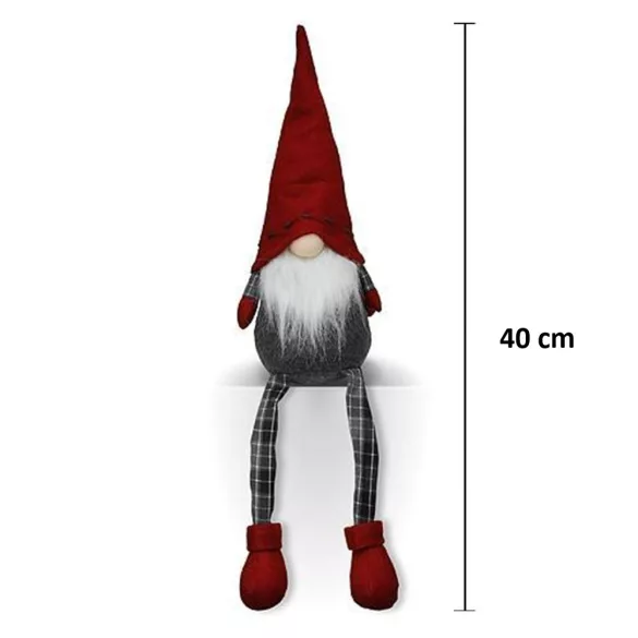 MagicHome Karácsonyi dekoráció, manó, ringatózó, 40 cm