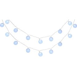   LED fényfüzér, MagicHome Vianoce Cottonball, 3 m, 16 db LED, hidegfehér, IP20, 230 V adapterrel