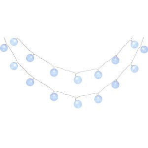 LED fényfüzér, MagicHome Vianoce Cottonball, 3 m, 16 db LED, hidegfehér, IP20, 230 V adapterrel