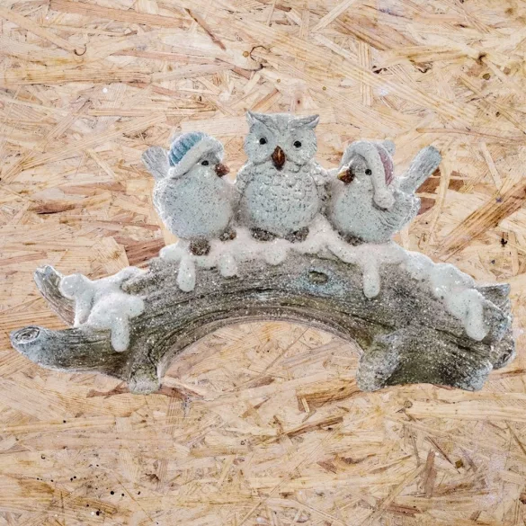 MagicHome karácsonyi dekoráció, Madarak az ágon, 31 x 9,5 x 16,5 cm