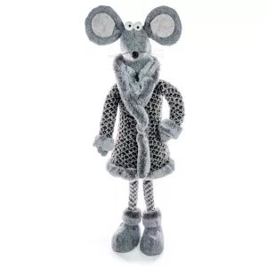 MagicHome karácsonyi dekoráció, álló egér, 50 cm