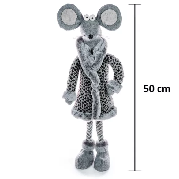 MagicHome karácsonyi dekoráció, álló egér, 50 cm