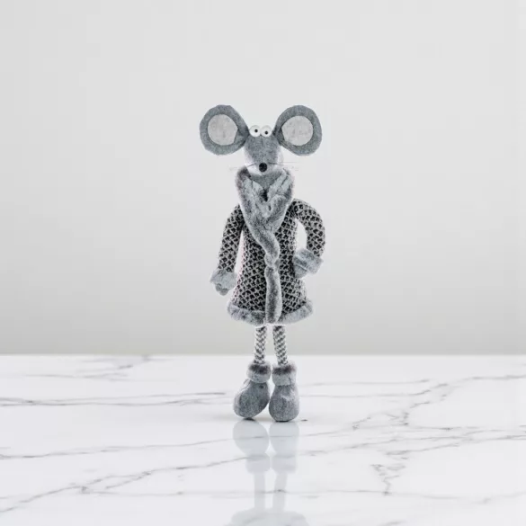 MagicHome karácsonyi dekoráció, álló egér, 50 cm