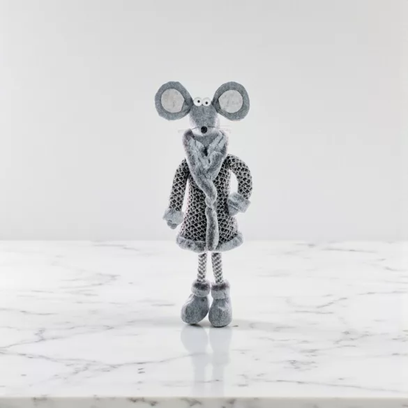MagicHome karácsonyi dekoráció, álló egér, 50 cm