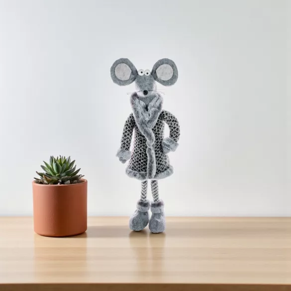 MagicHome karácsonyi dekoráció, álló egér, 50 cm