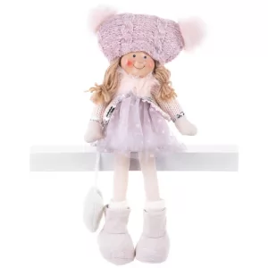 MagicHome karácsonyi dekoráció, gyerek, rózsaszín, 22 cm